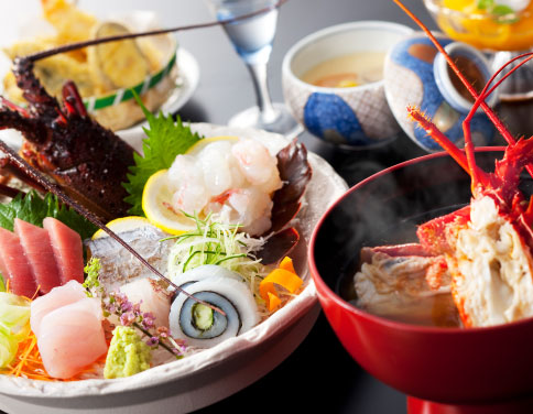 ホテル伊豆急の盛りだくさんな海鮮料理
